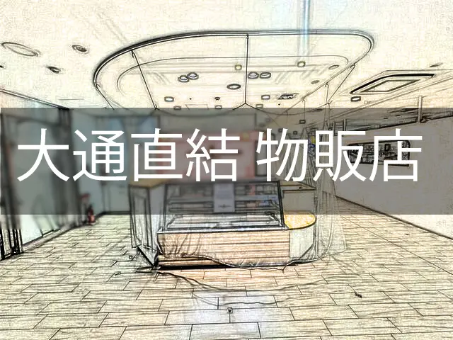 【造作代金0円】大通駅直結　約4坪 物販店居抜き物件！ : 大通駅直結の物販店居抜き物件！